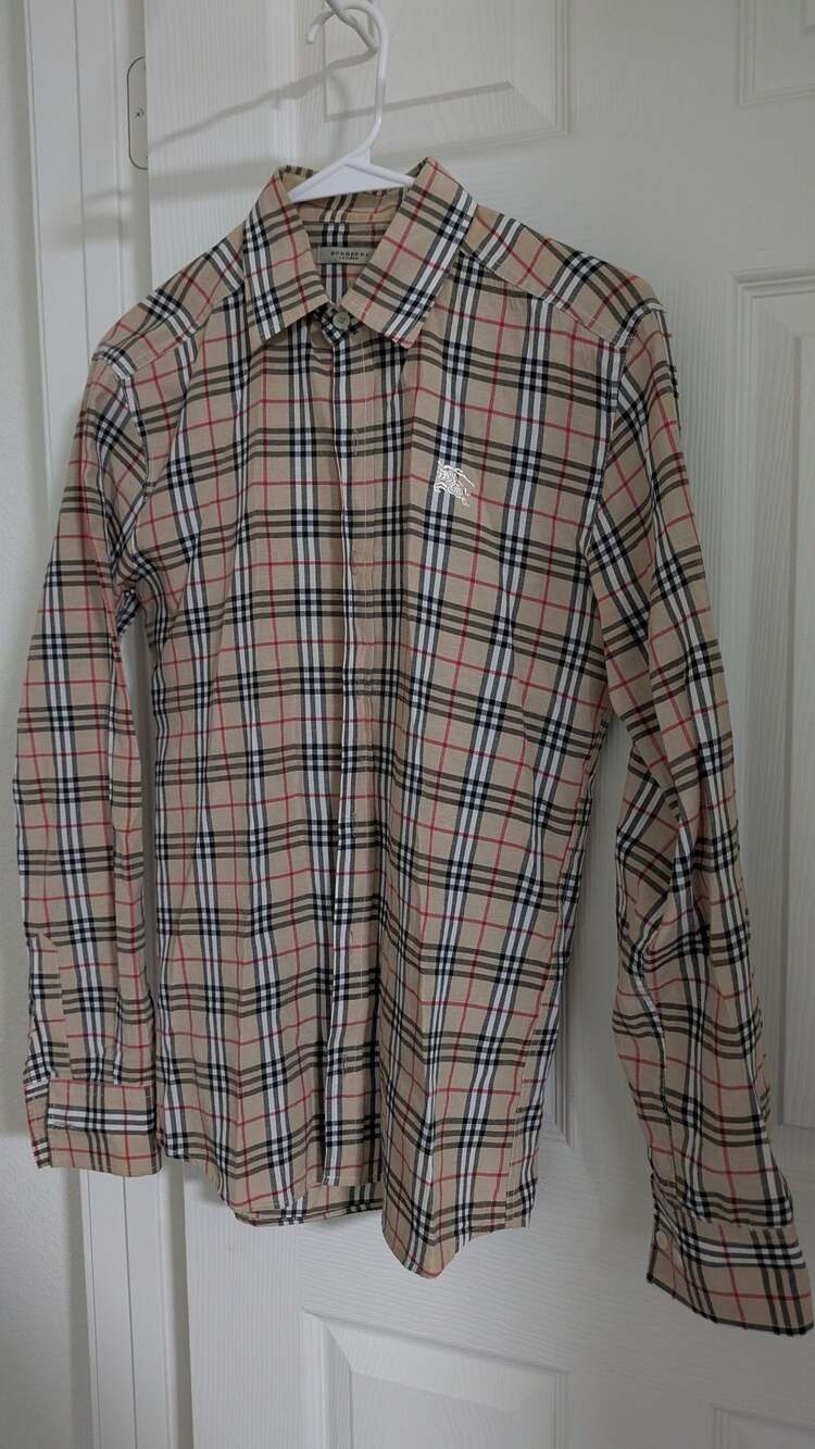 Burberry London Nova Check Button-Down Shirt Size S